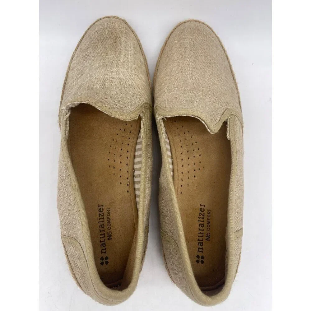 Naturalizer Rayna Women Tan Canvas Slip-On Shoe Size 10
